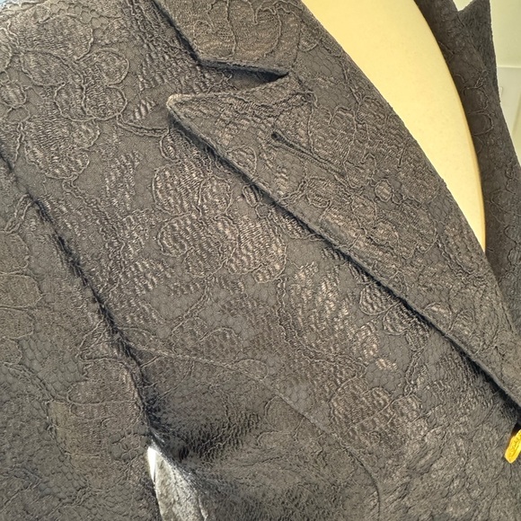 Smythe Black Lace Blazer with Gold Button - Size 10 - Picture 11 of 11